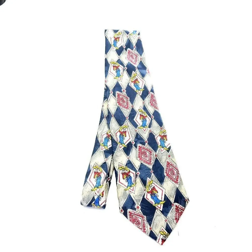 Mickey Unlimited Multi Colored Goofy Polyester Tie Woven Geometric Graphic‎